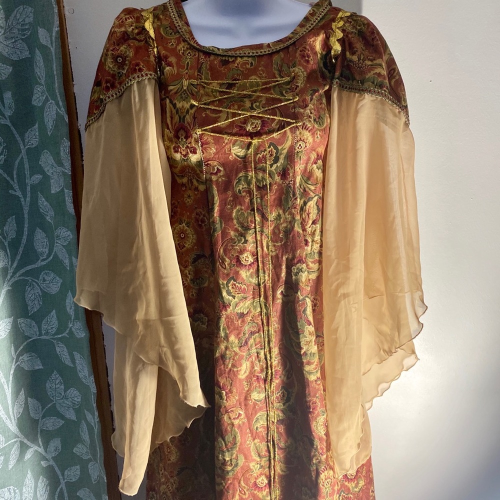 Boho Corset Dress with Peasant Sleeves